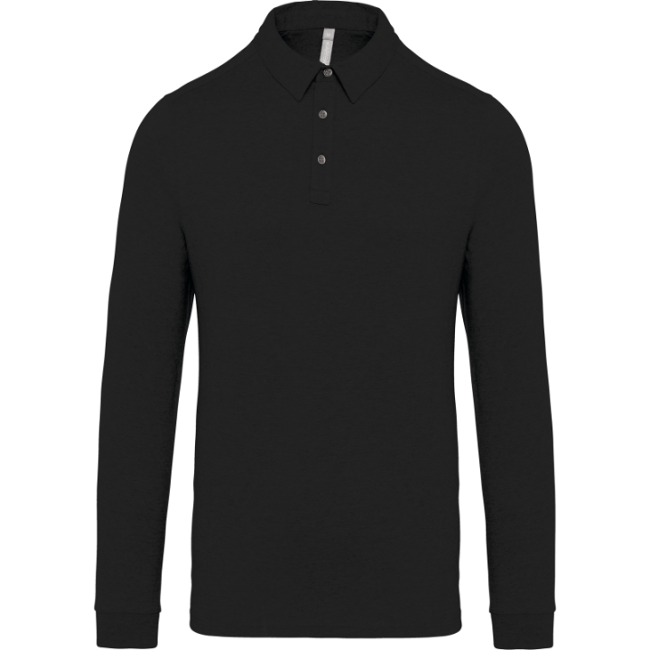Polo jersey manches longues homme
