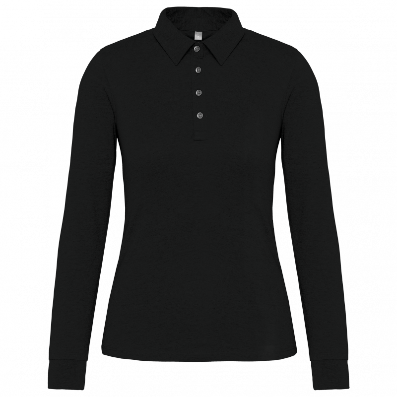 Polo jersey manches longues femme