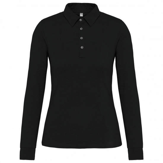 Polo jersey manches longues femme