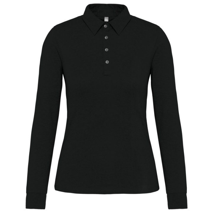 Polo jersey manches longues femme