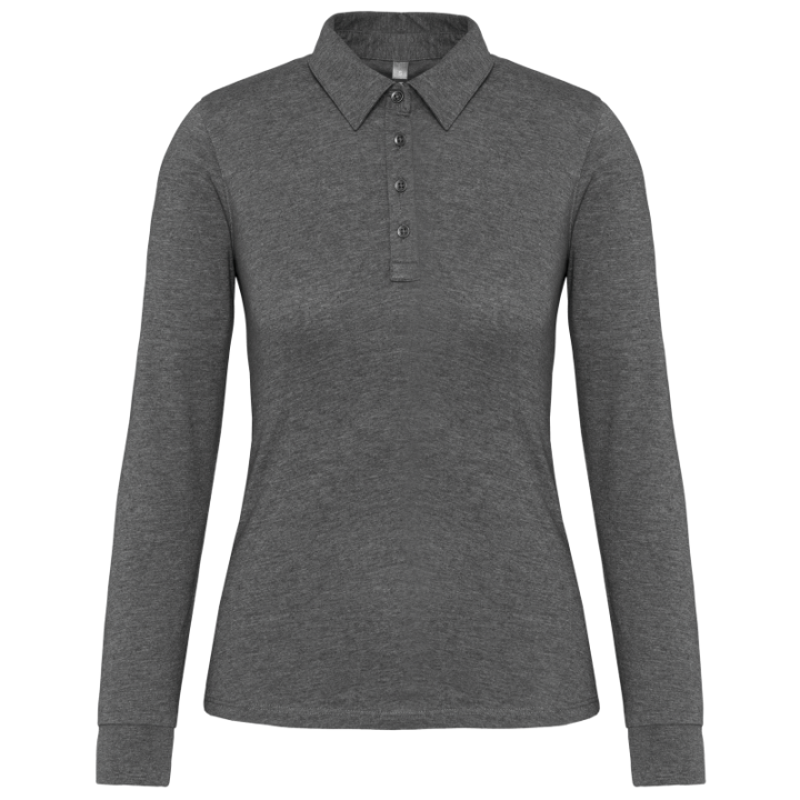 Polo jersey manches longues femme