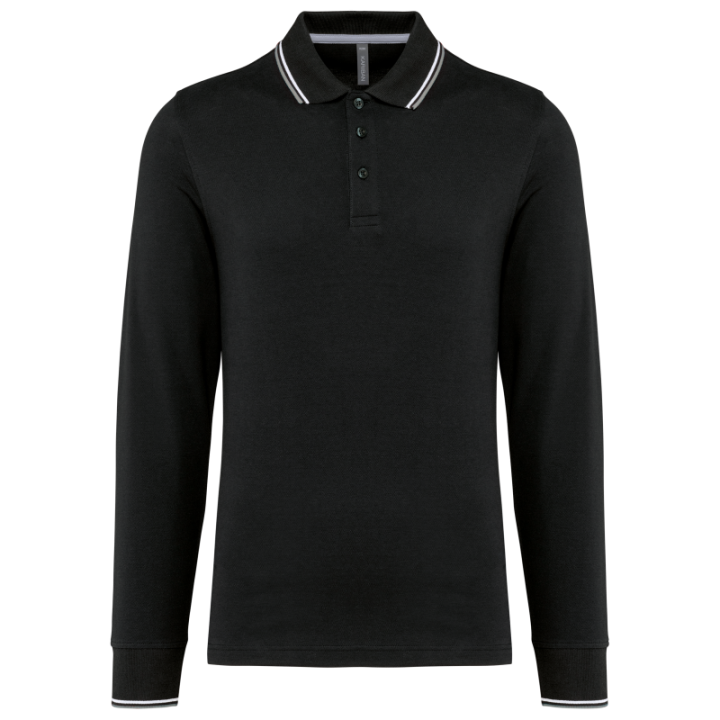 Polo rugby maille piquée manches longues homme