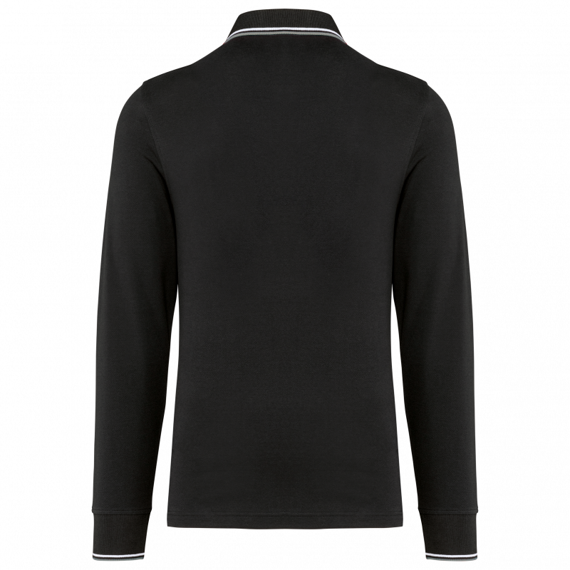 Polo rugby maille piquée manches longues homme