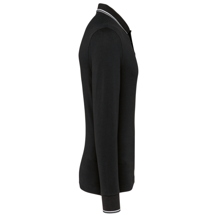 Polo rugby maille piquée manches longues homme