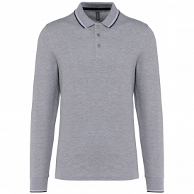 Polo rugby maille piquée manches longues homme