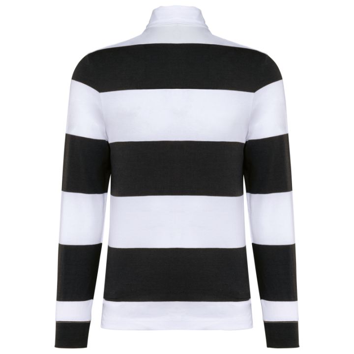 Polo rugby rayé manches longues unisexe