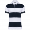 Polo rugby rayé manches courtes unisexe