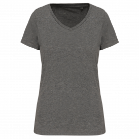 T-shirt Supima col V manches courtes femme