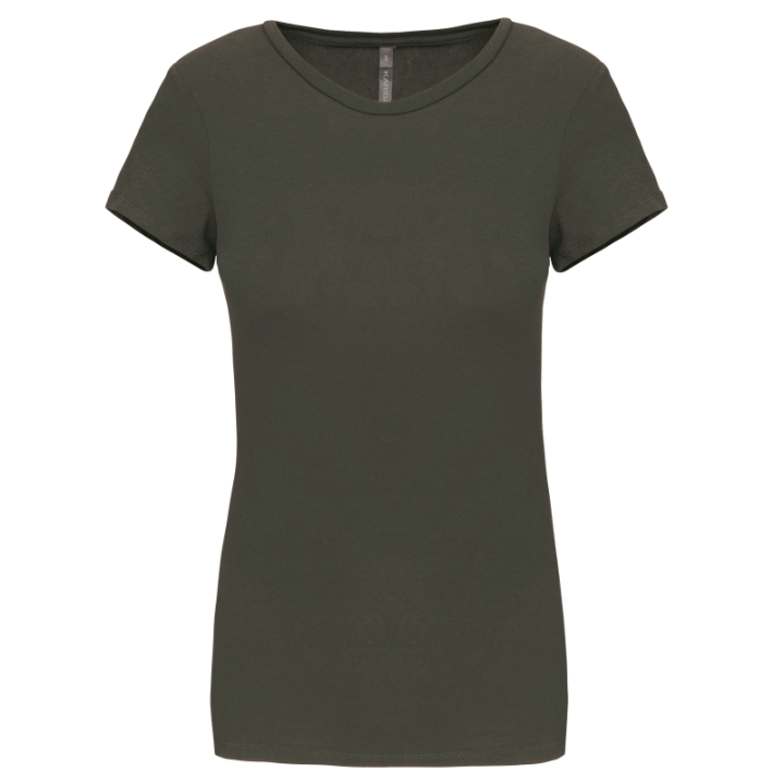 T-shirt col rond manches courtes femme
