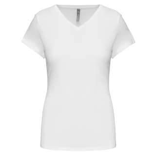 T-shirt col v manches courtes femme