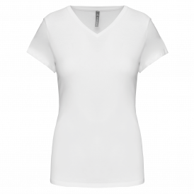 T-shirt col v manches courtes femme (2)