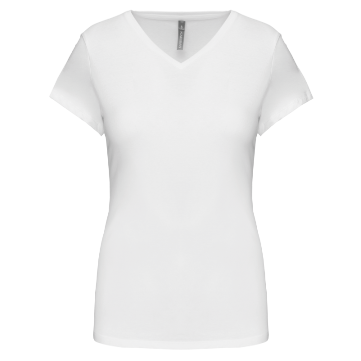T-shirt col v manches courtes femme