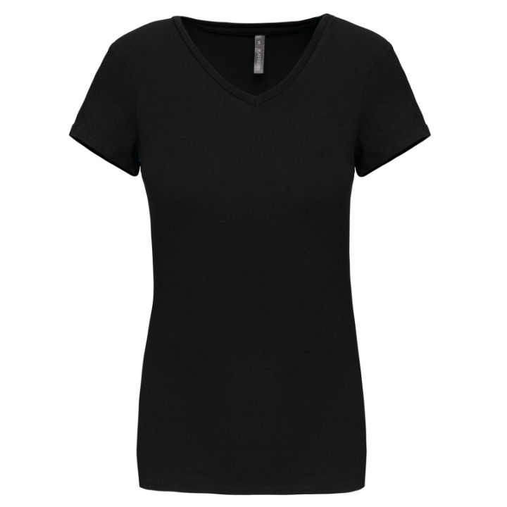 T-shirt col v manches courtes femme