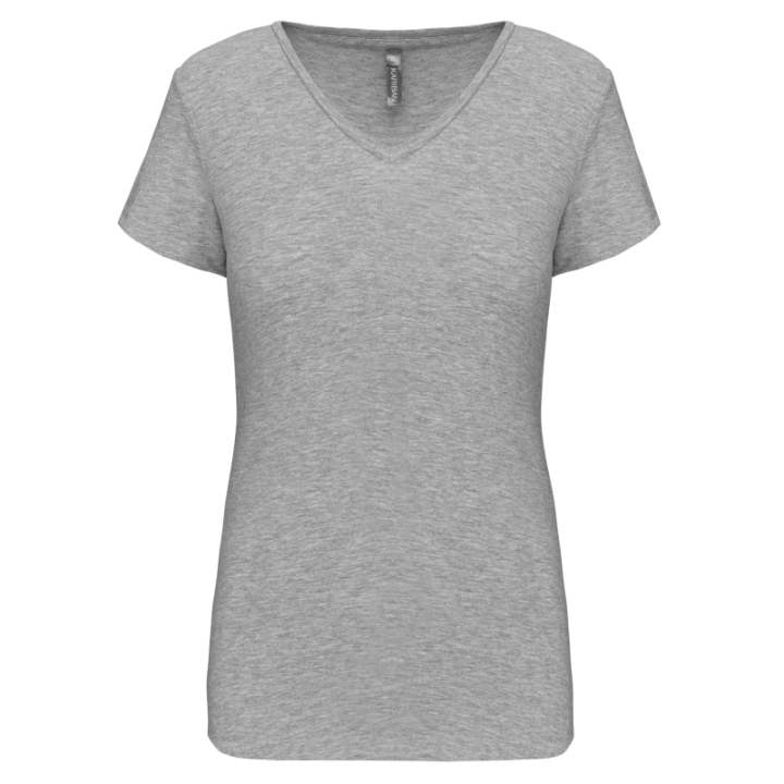 T-shirt col v manches courtes femme