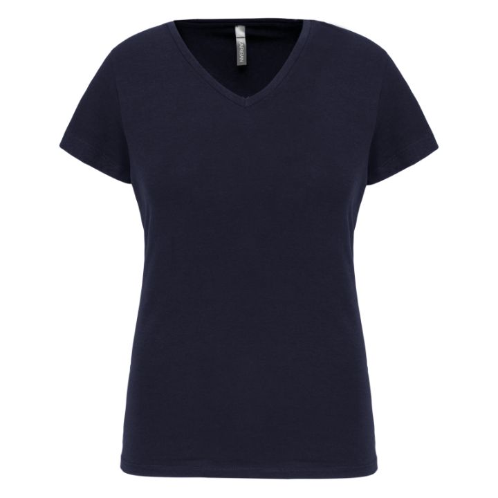 T-shirt col v manches courtes femme