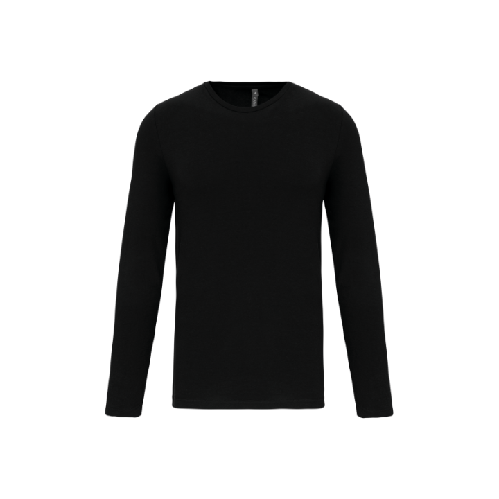 T-shirt col rond manches longues homme