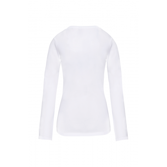 T-shirt col rond manches longues femme