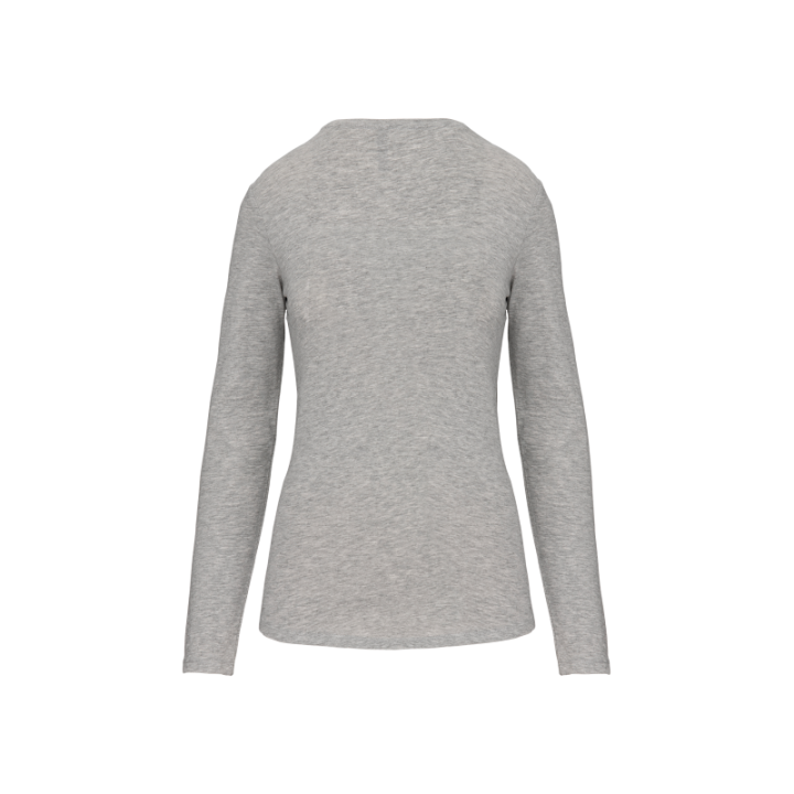 T-shirt col rond manches longues femme