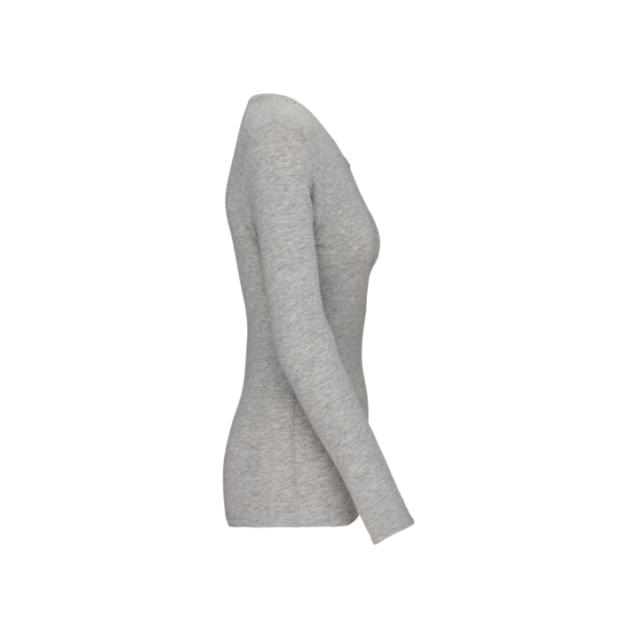 T-shirt col rond manches longues femme