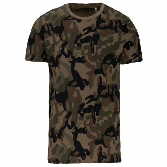 T-shirt camo manches courtes homme