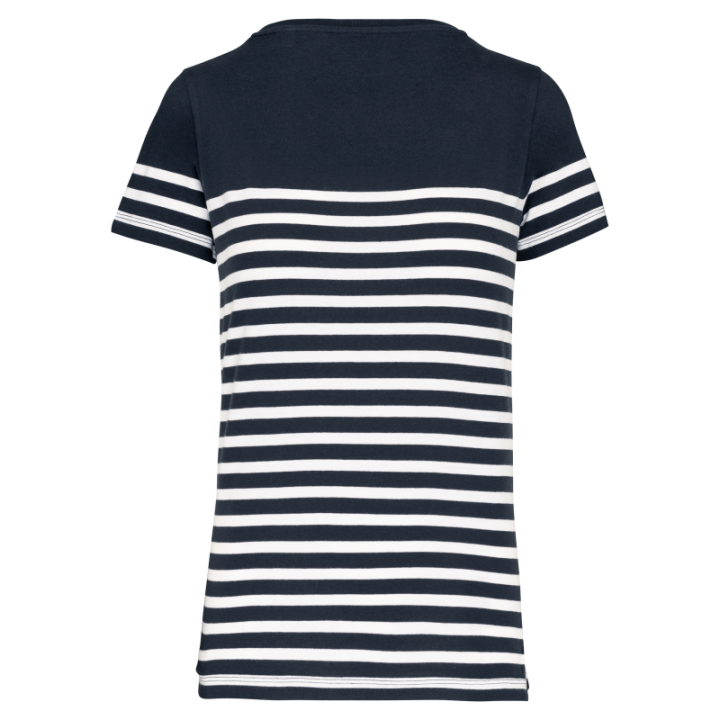 T-shirt marin col rond bio femme doux et confortable