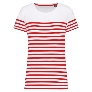 T-shirt marin col rond bio femme doux et confortable