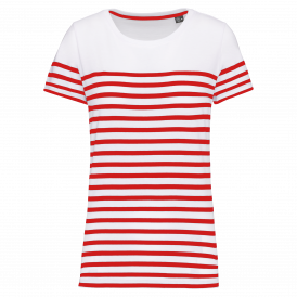 T-shirt marin col rond bio femme doux et confortable