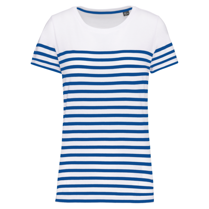 T-shirt marin col rond bio femme doux et confortable