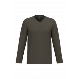 T-shirt homme manches longues col V Kariban K358 – 100 % coton ~180 g/m²