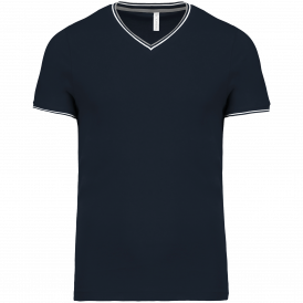 T-shirt maille piquée col V homme (2)