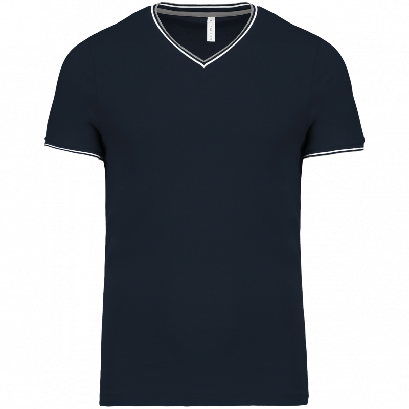 T-shirt maille piquée col V homme