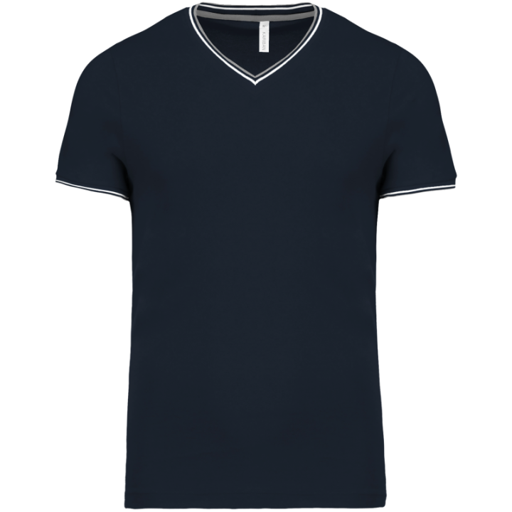 T-shirt maille piquée col V homme