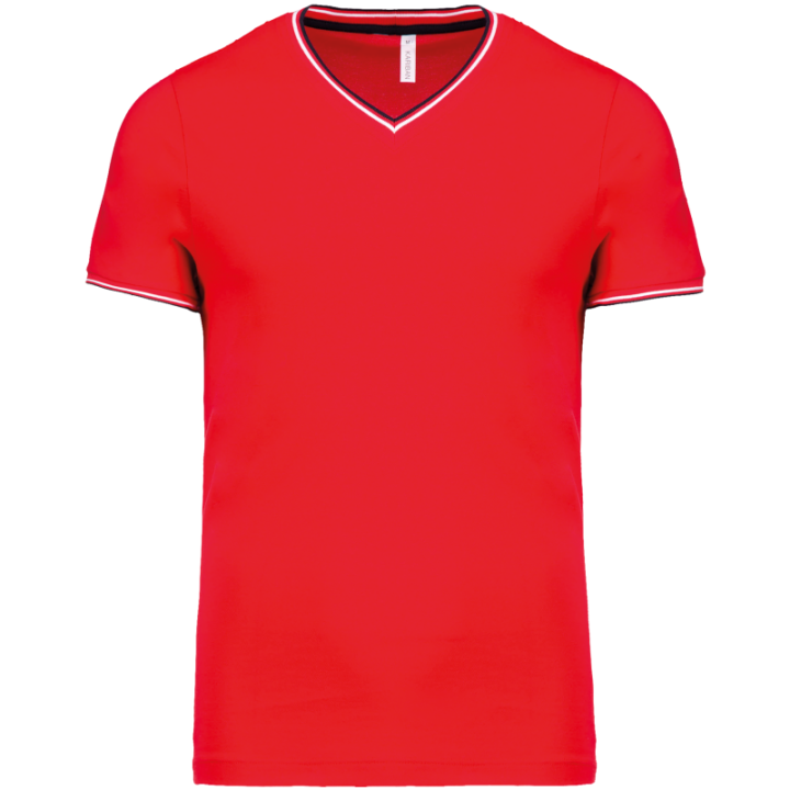 T-shirt maille piquée col V homme