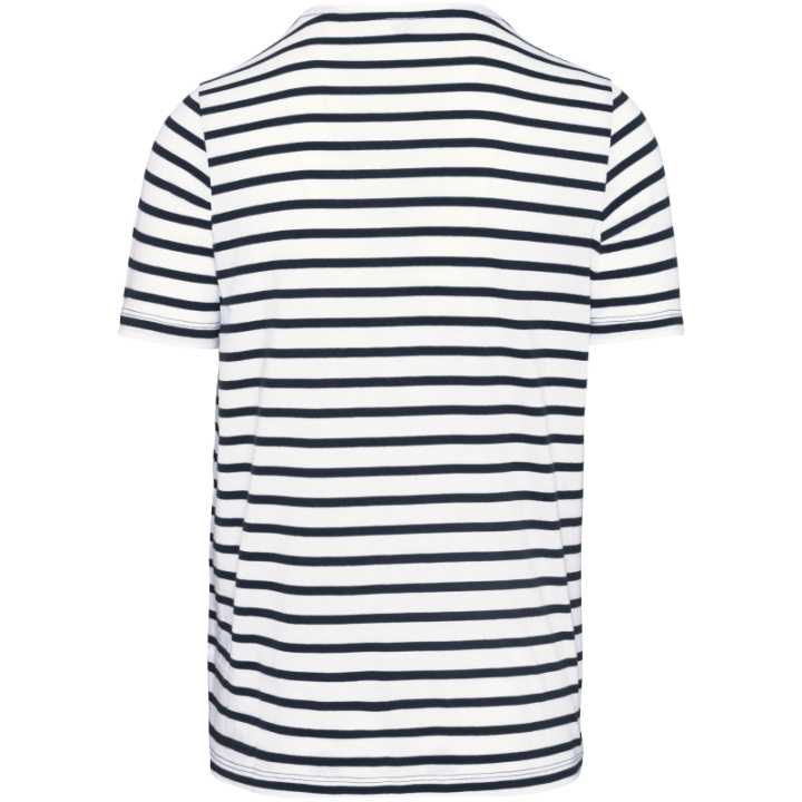 T-shirt rayé marin avec poche manches courtes