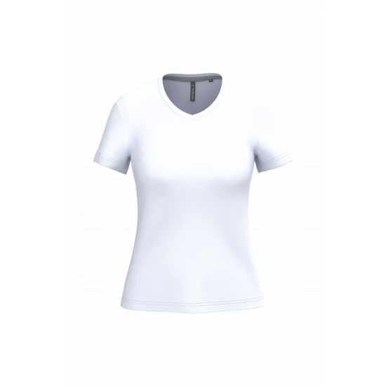 T-shirt femme manches courtes encolure v kariban