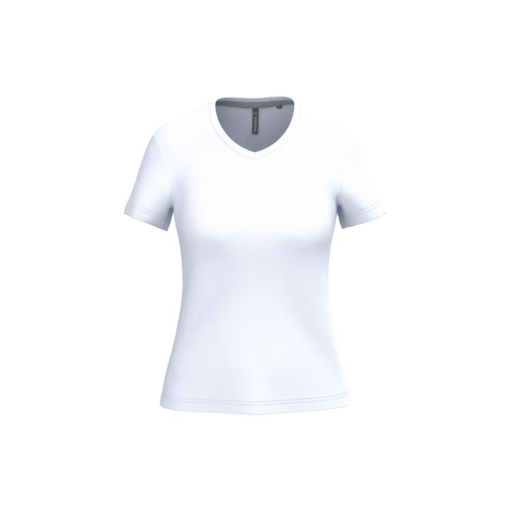 T-shirt femme manches courtes encolure V Kariban