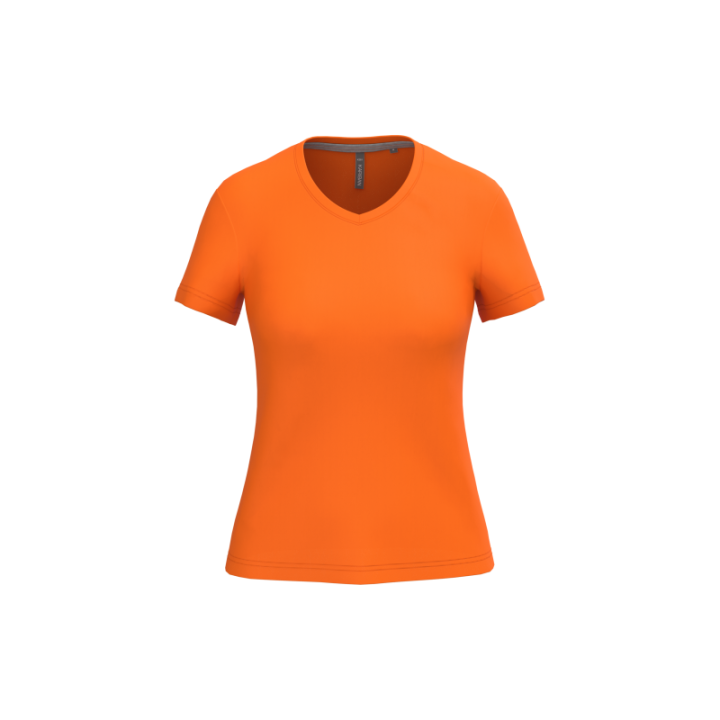 T-shirt femme manches courtes encolure V Kariban