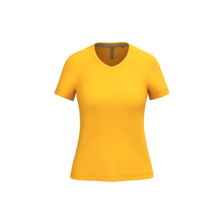T-shirt femme manches courtes encolure V Kariban