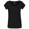 T-shirt col bateau manches courtes femme