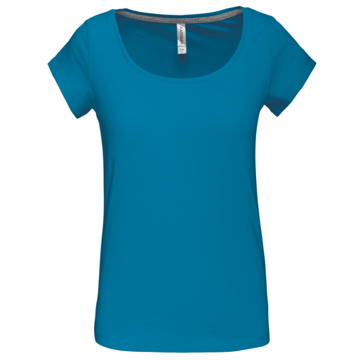 T-shirt col bateau manches courtes femme