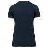 T-shirt maille piquée col V femme