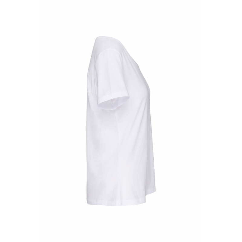 T-shirt bio col à bords francs manches courtes femme