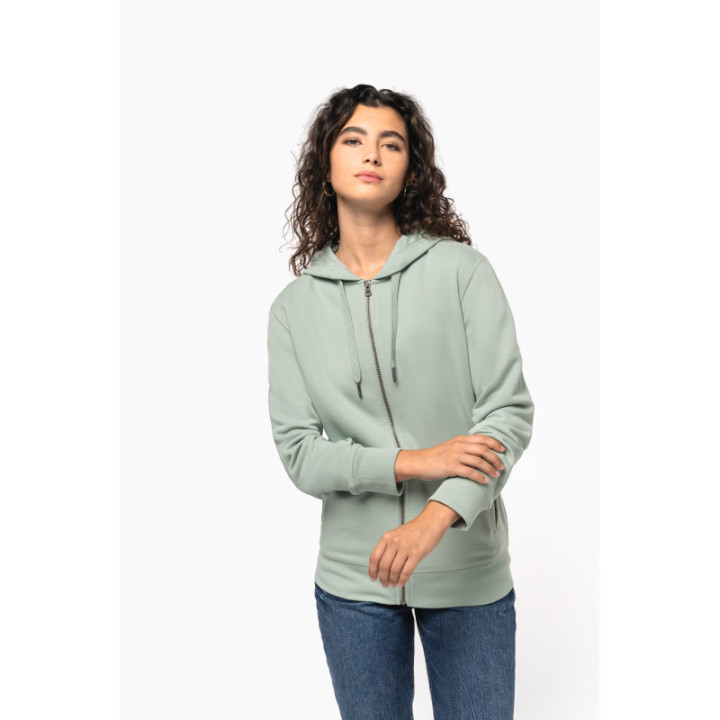 Sweat-shirt zippé à capuche unisexe doux et durable