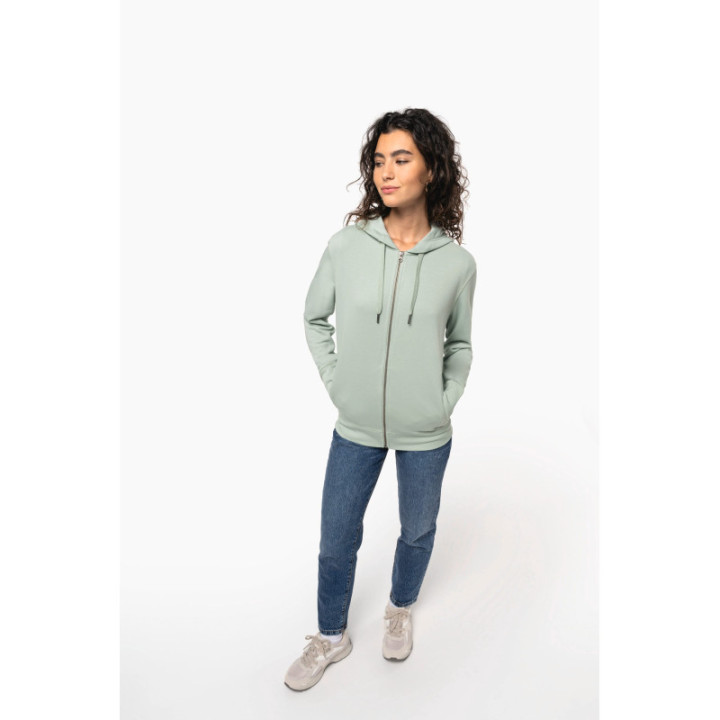 Sweat-shirt zippé à capuche unisexe doux et durable