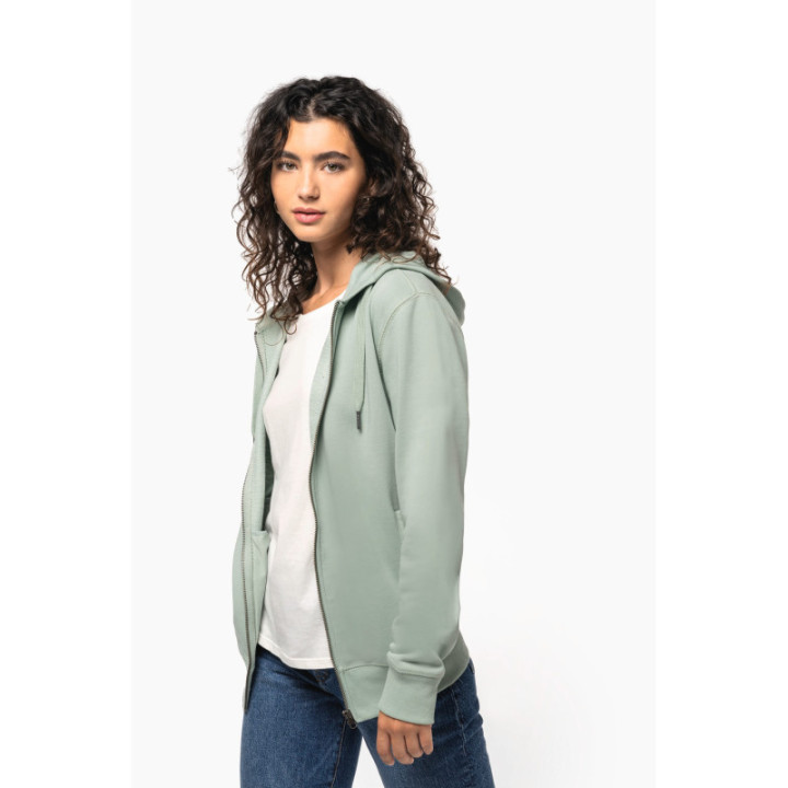 Sweat-shirt zippé à capuche unisexe doux et durable