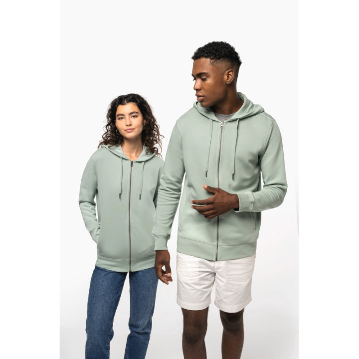 Sweat-shirt zippé à capuche unisexe doux et durable