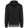 Sweat-shirt tricolore à capuche unisexe