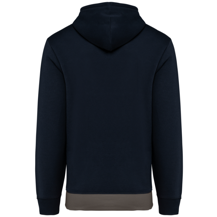 Sweat-shirt tricolore à capuche unisexe