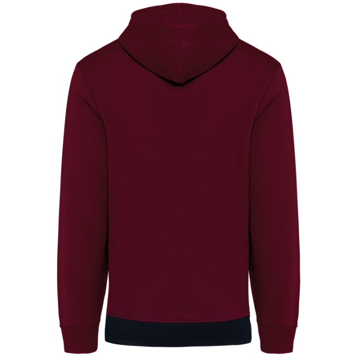Sweat-shirt tricolore à capuche unisexe
