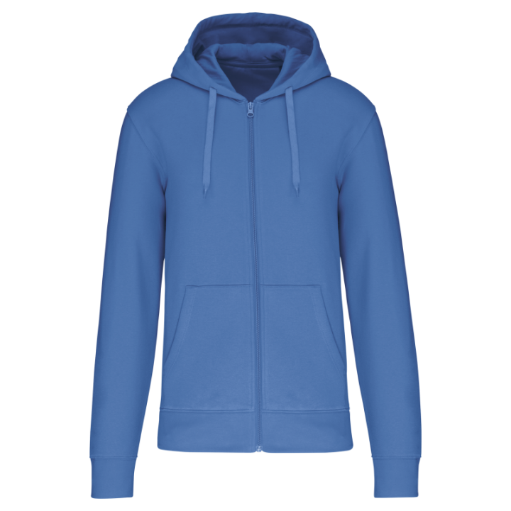 Sweat-shirt zippé à capuche homme tissu écoresponsable